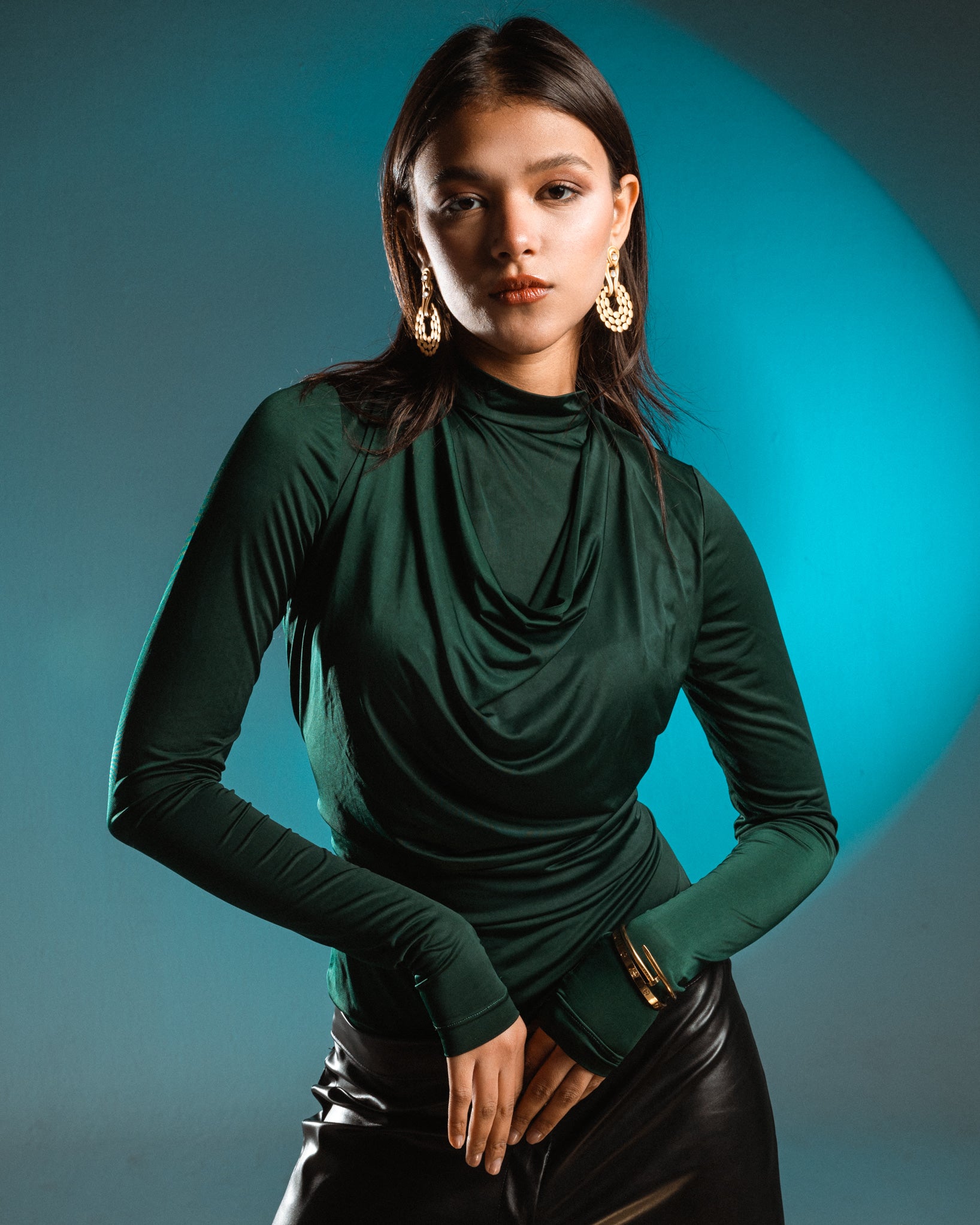 Cowl Collar Bodysuit