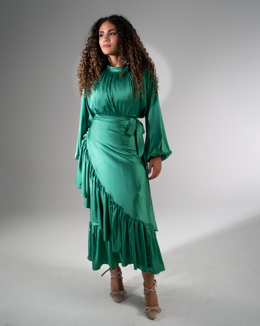 La Ropa Set in Satin